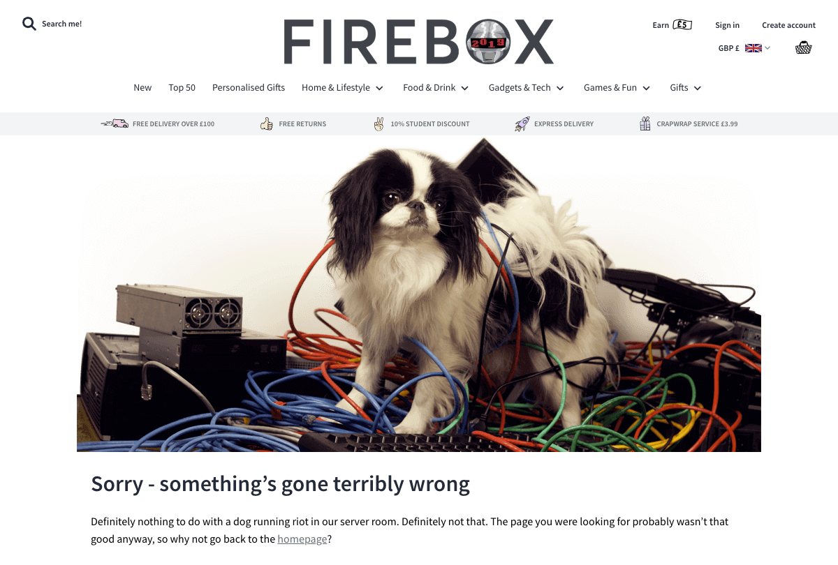 Firebox 404 page