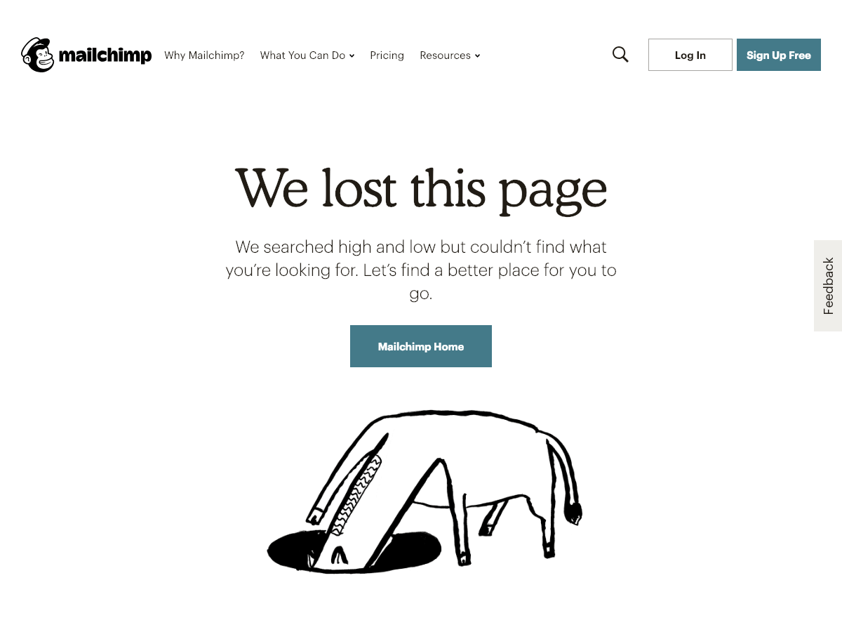 Mialchimp 404 page