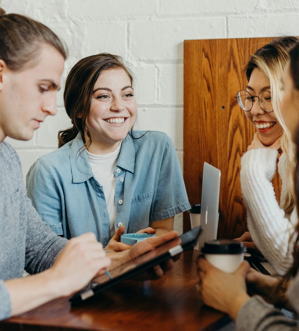 Students laughing in their break